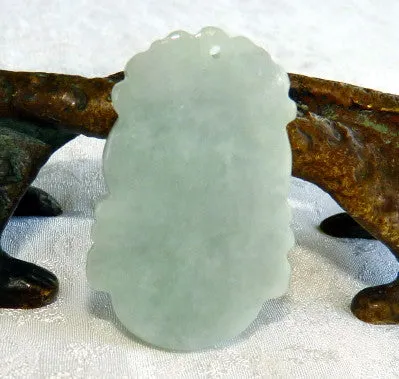 Dragon Brings Wealth and Luck Burmese  Jadeite Pendant (BJP-866)