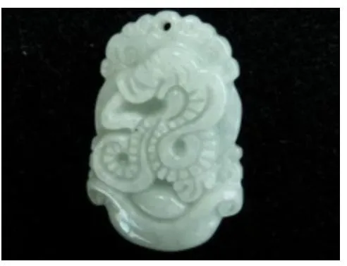 Dragon Brings Wealth and Luck Burmese  Jadeite Pendant (BJP-866)