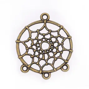 Dream catcher pendant Native American Charm home Ornament Charm Jewelry Making Supplies 34*28mm antique bronze 20pcs