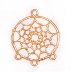 Dream catcher pendant Native American Charm home Ornament Charm Jewelry Making Supplies 34*28mm rose gold 20pcs