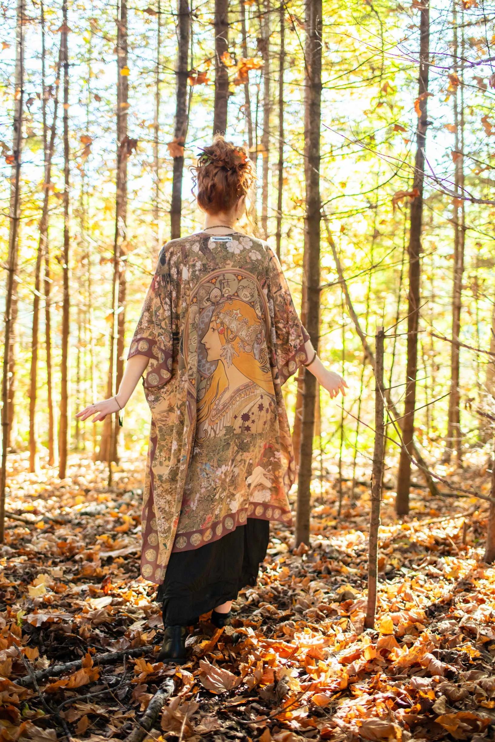 Dreamweaver Bamboo Bohemian Kimono with Zodiac Signs