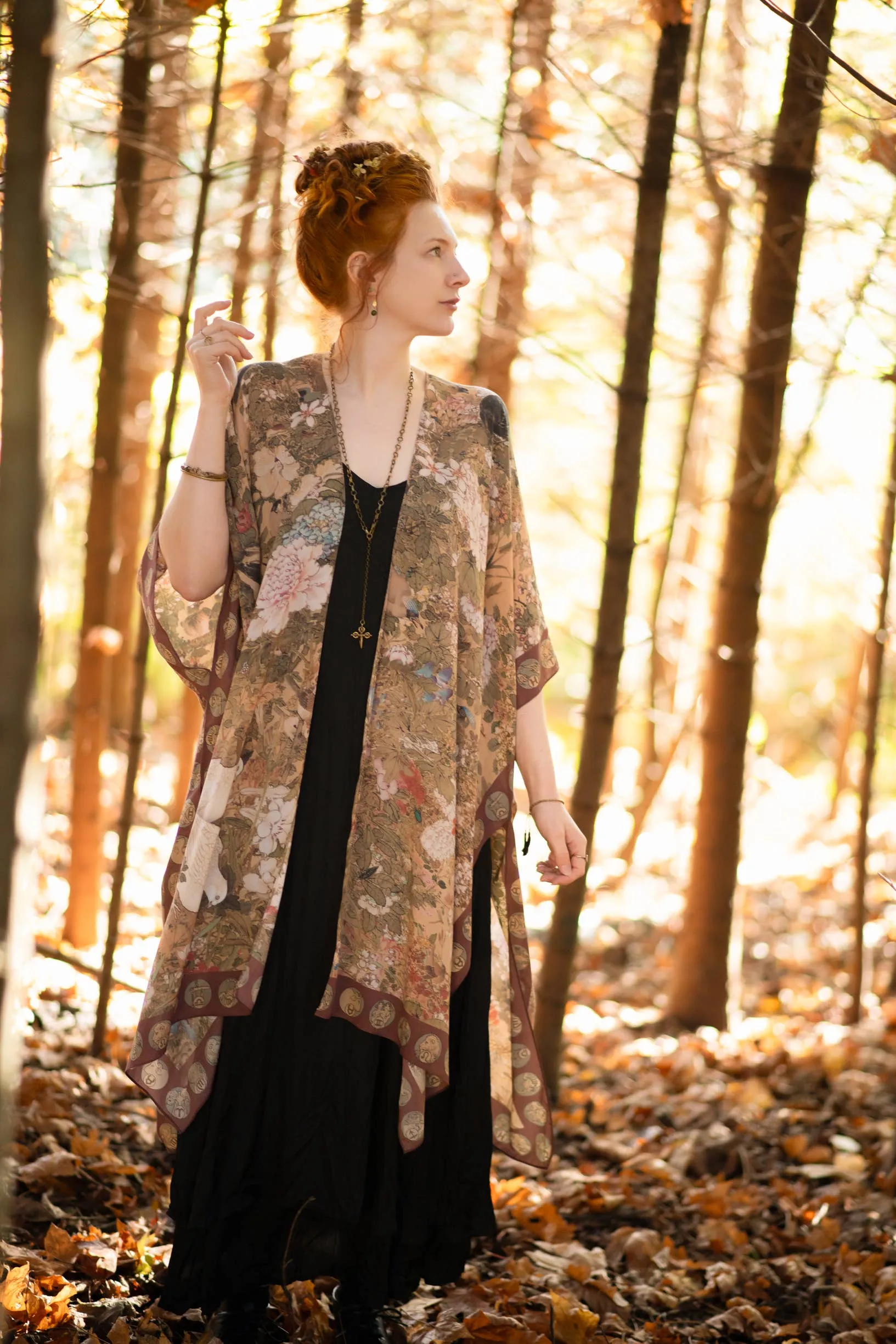 Dreamweaver Bamboo Bohemian Kimono with Zodiac Signs