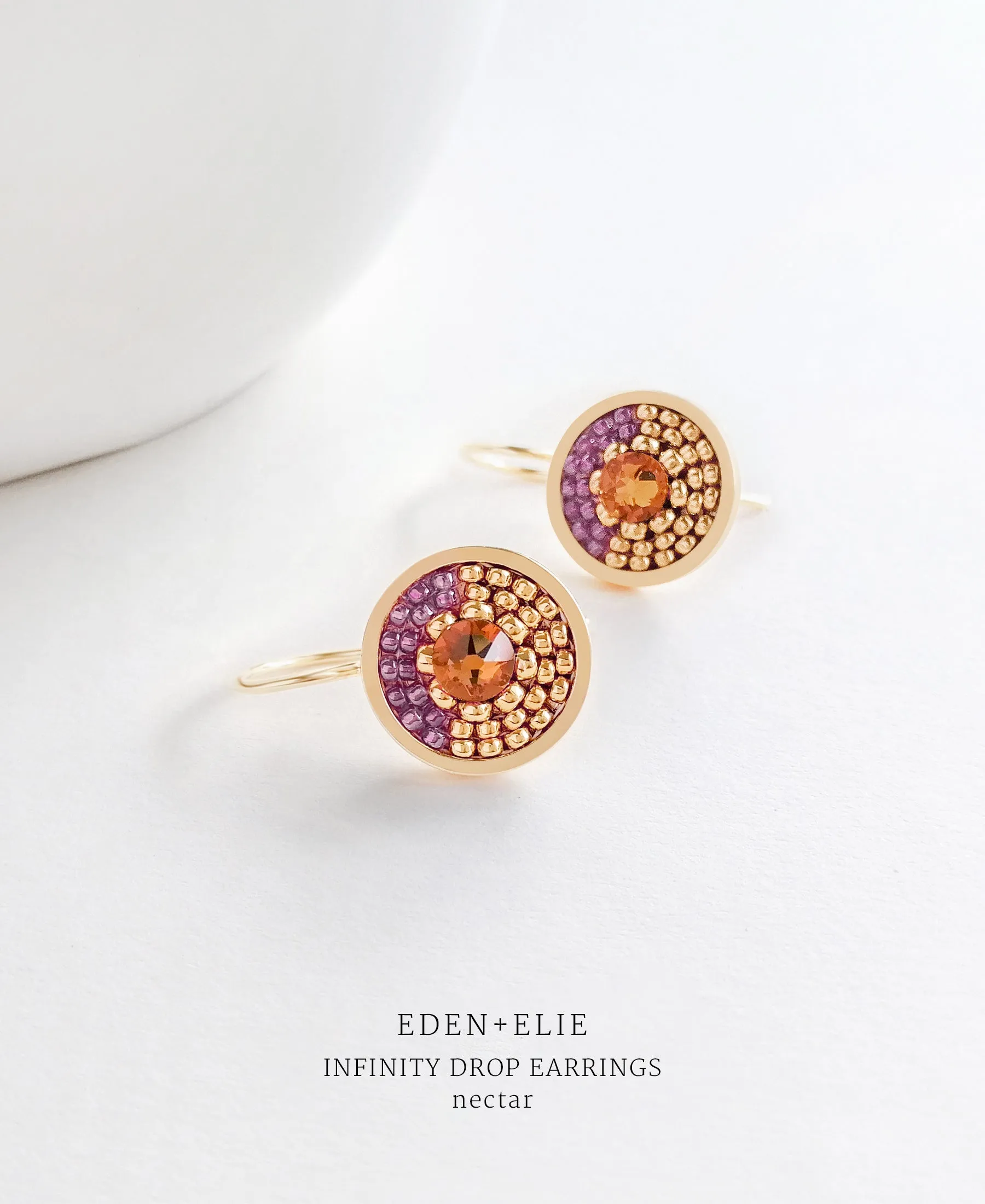 EDEN + ELIE Infinity drop earrings - nectar