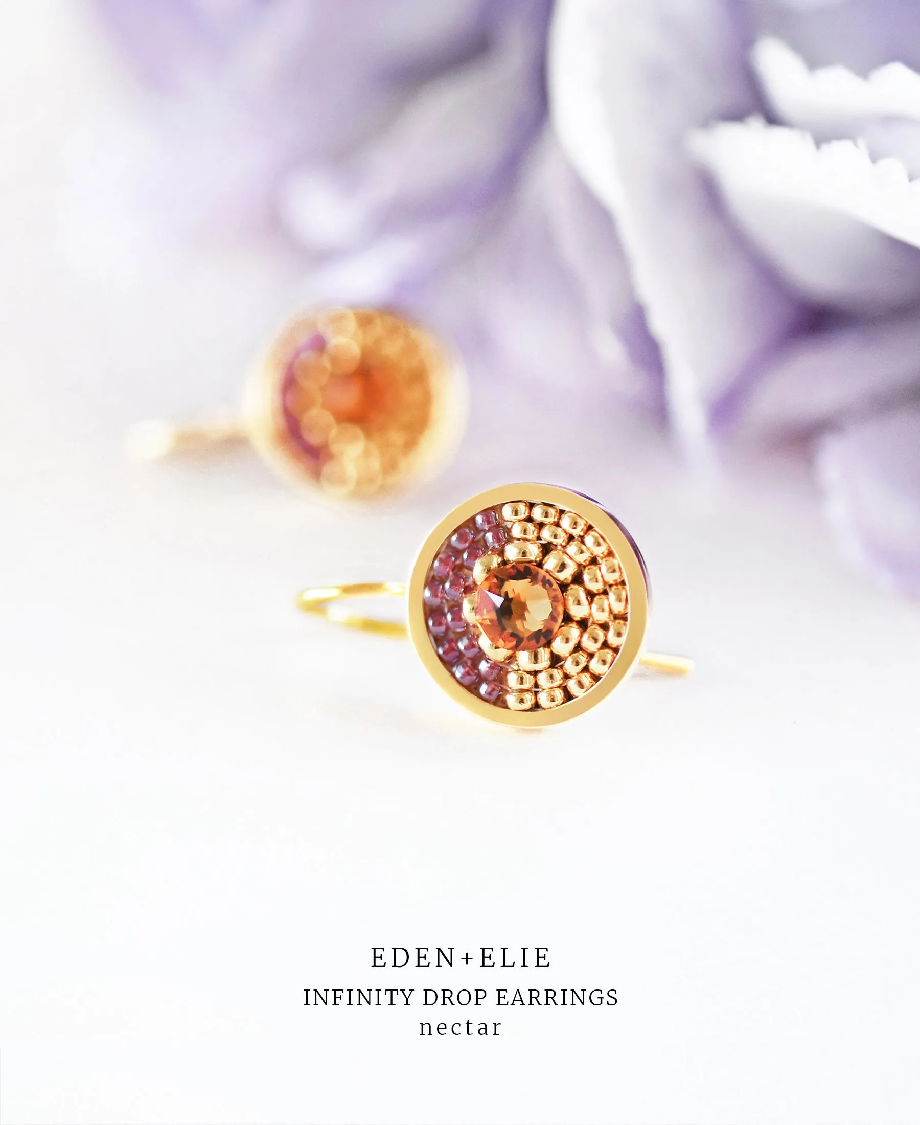 EDEN + ELIE Infinity drop earrings - nectar