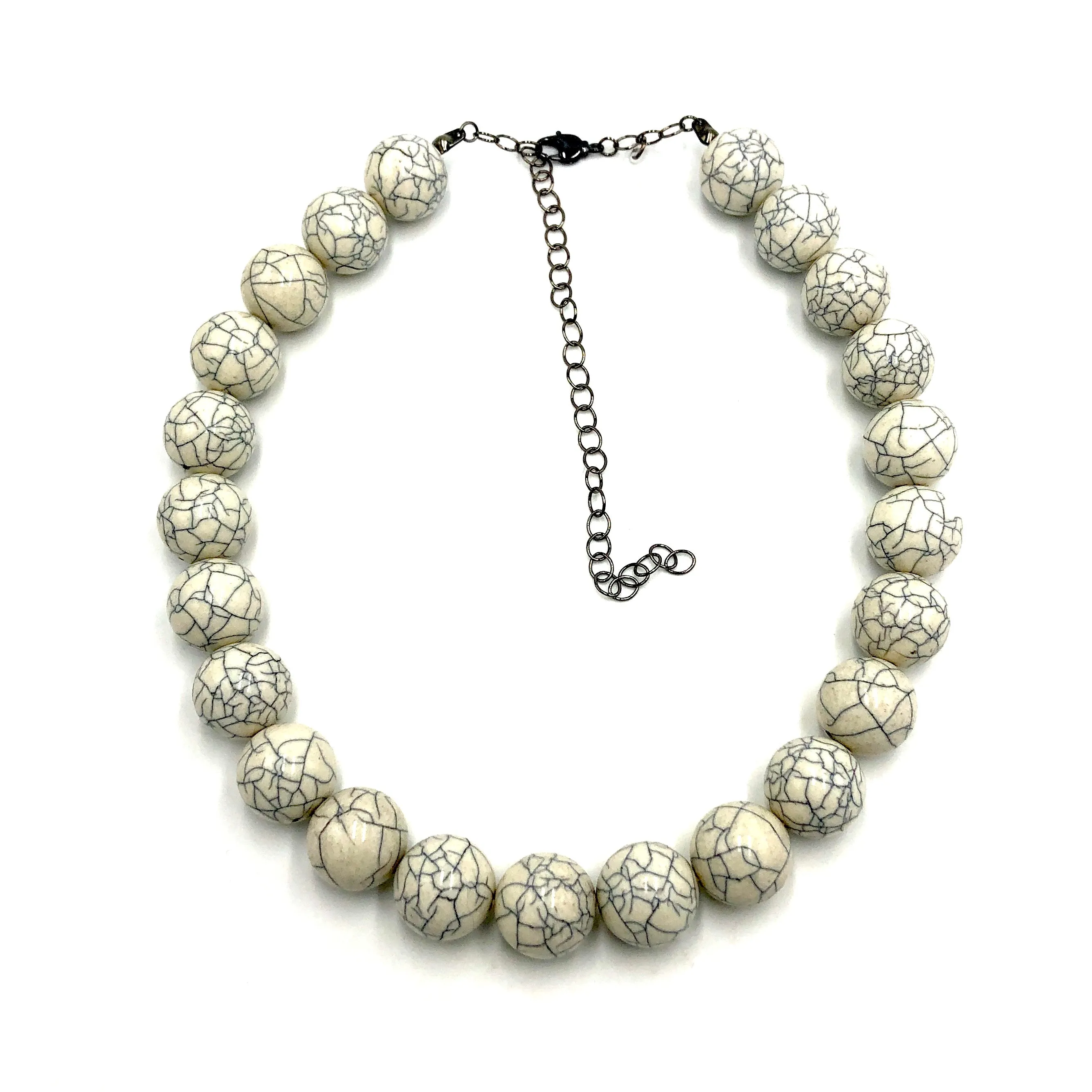 Eggshell Crackle Marco Necklace