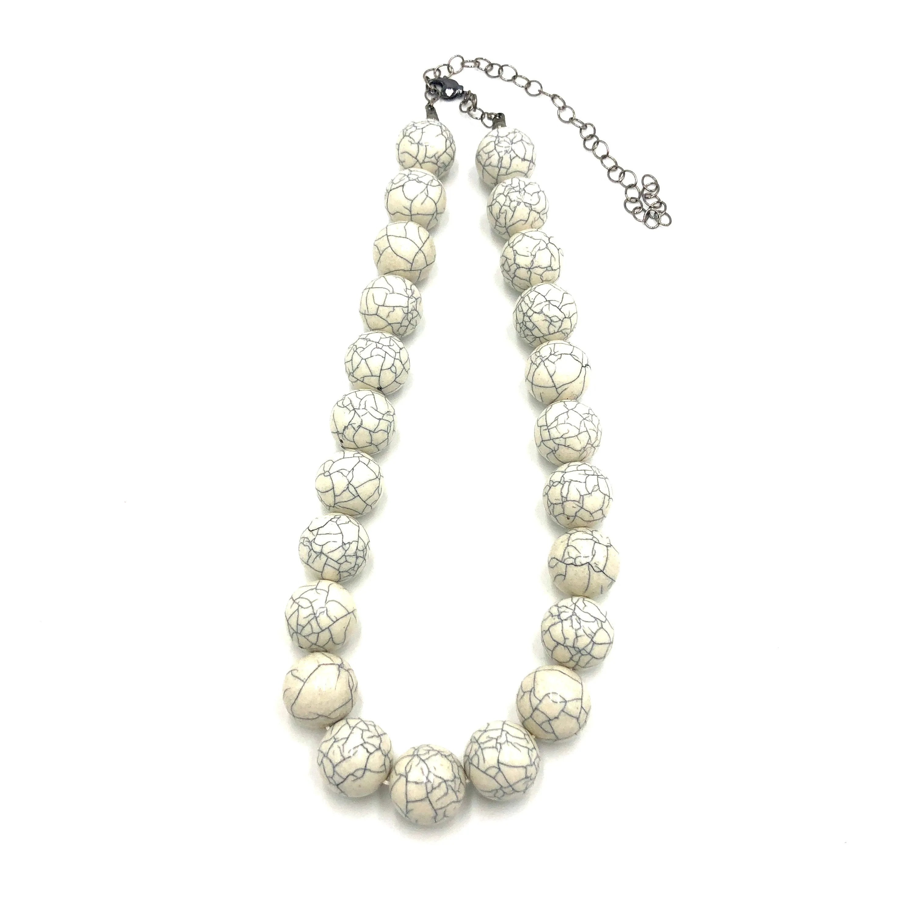 Eggshell Crackle Marco Necklace