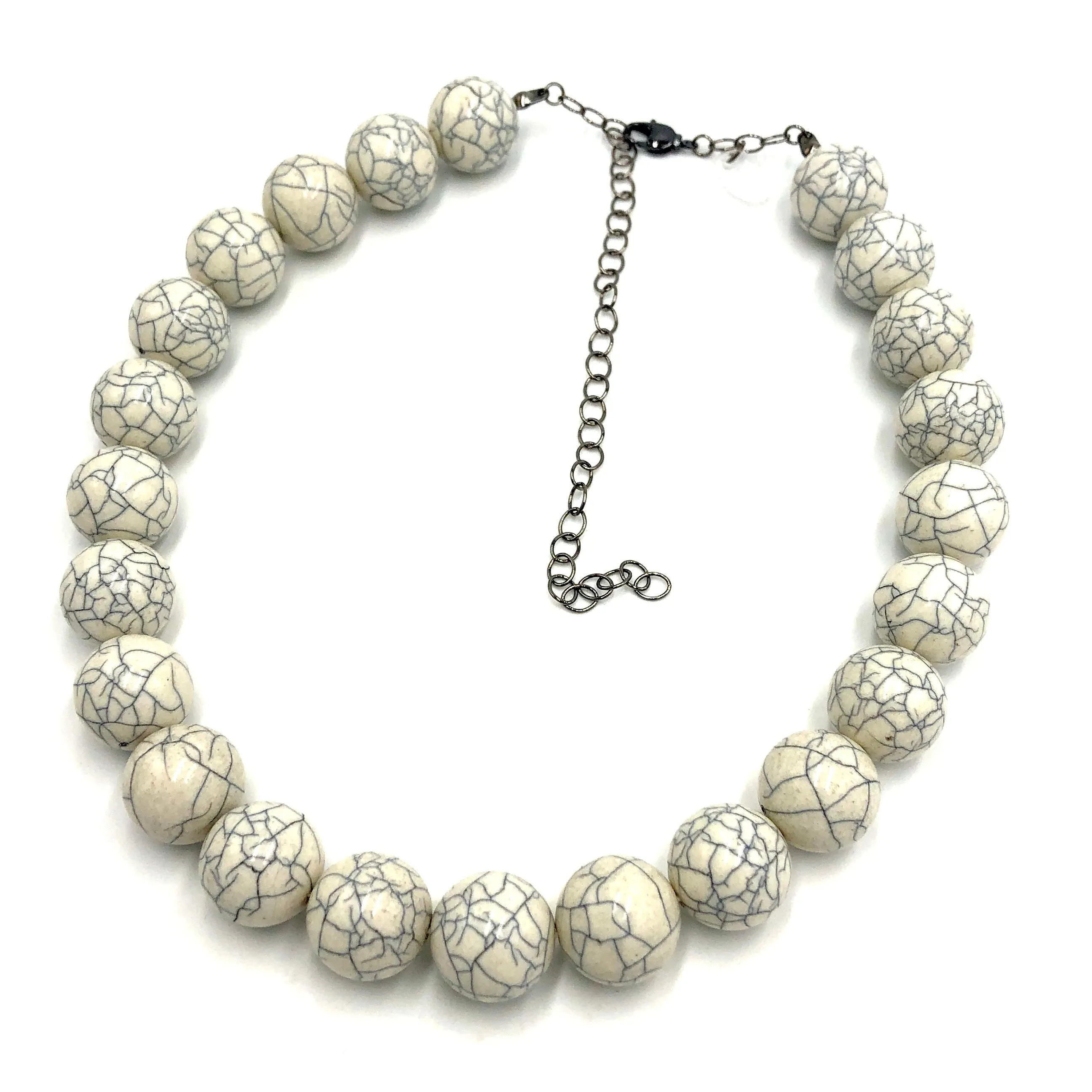 Eggshell Crackle Marco Necklace