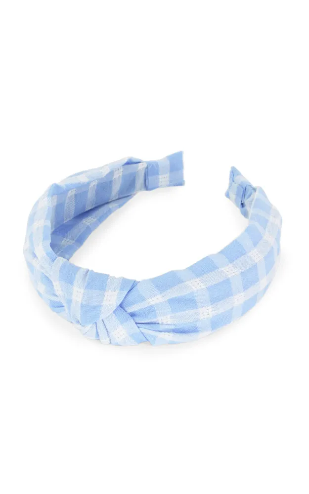 EHB10115 Plaid Pattern Knotted Headband 12pcs Pack