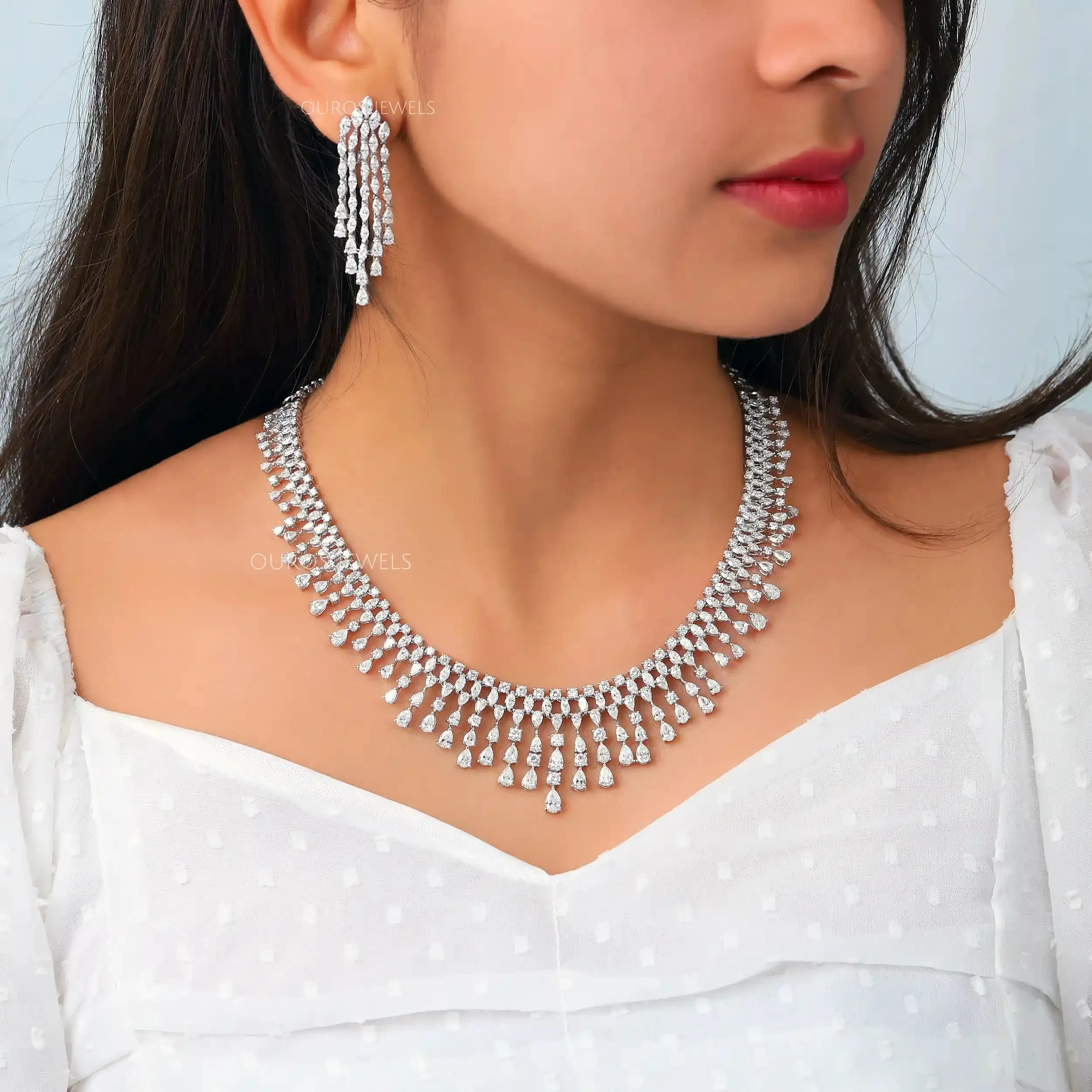 Elegant Diamond Choker Necklace for Women