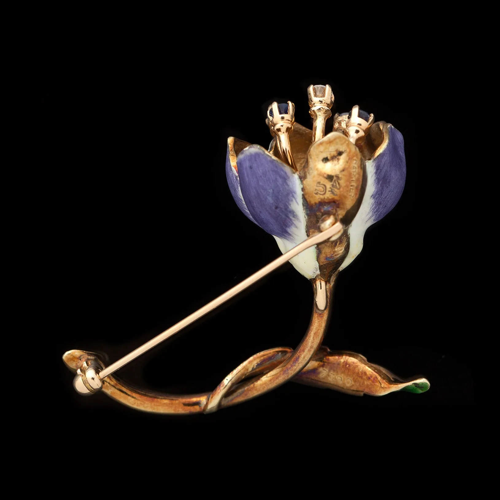 Estate Cartier Bellflower Brooch, French