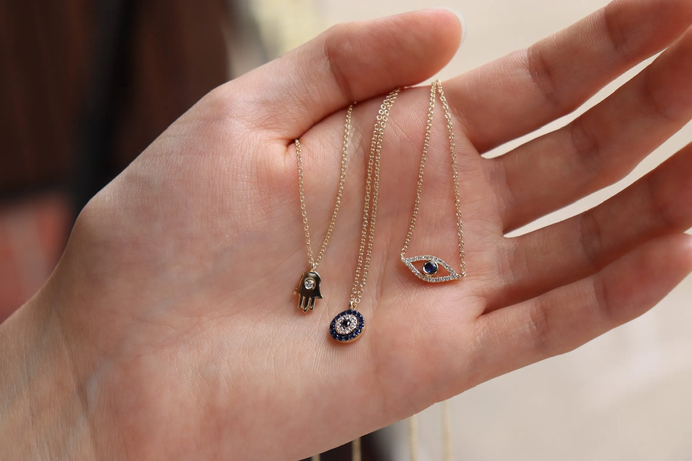 Evil Eye Circle Necklace