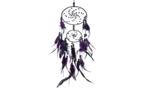 Feather Crafts Purple Dream Wind Chimes Handmade Home Decor