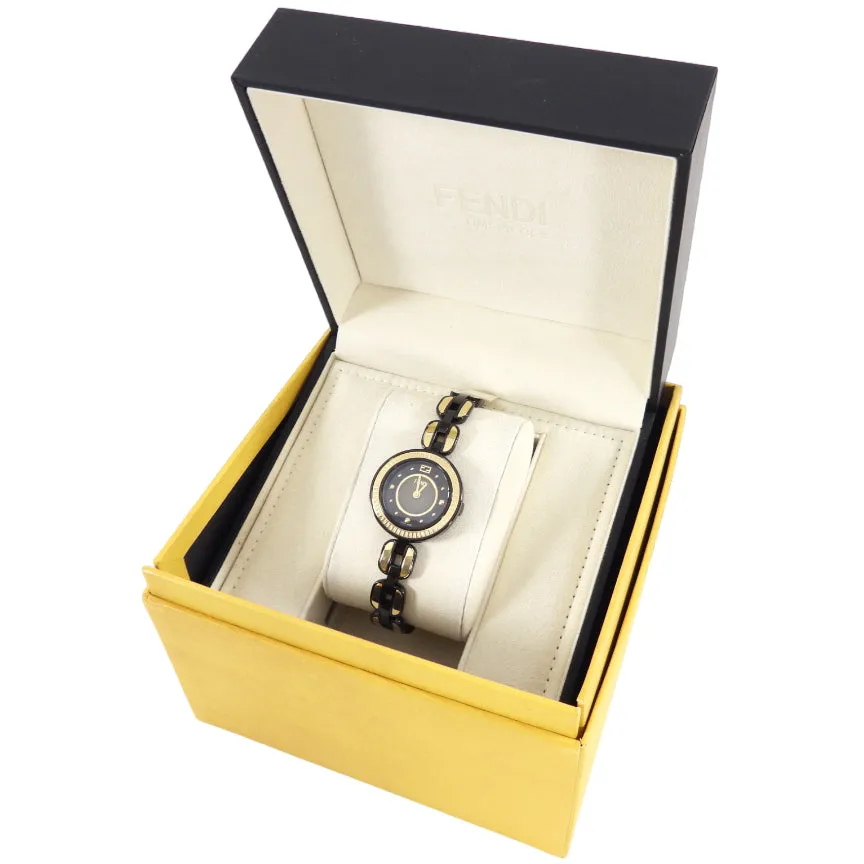 Fendi Black and Gold Two-Tone Ladies Wrist Watch