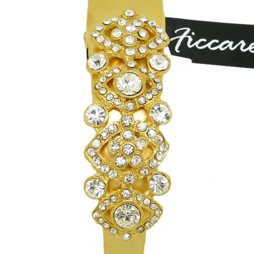 Ficcare Maximas Victorian Design Swarovski Crystal Hair Clip Handmade Gold