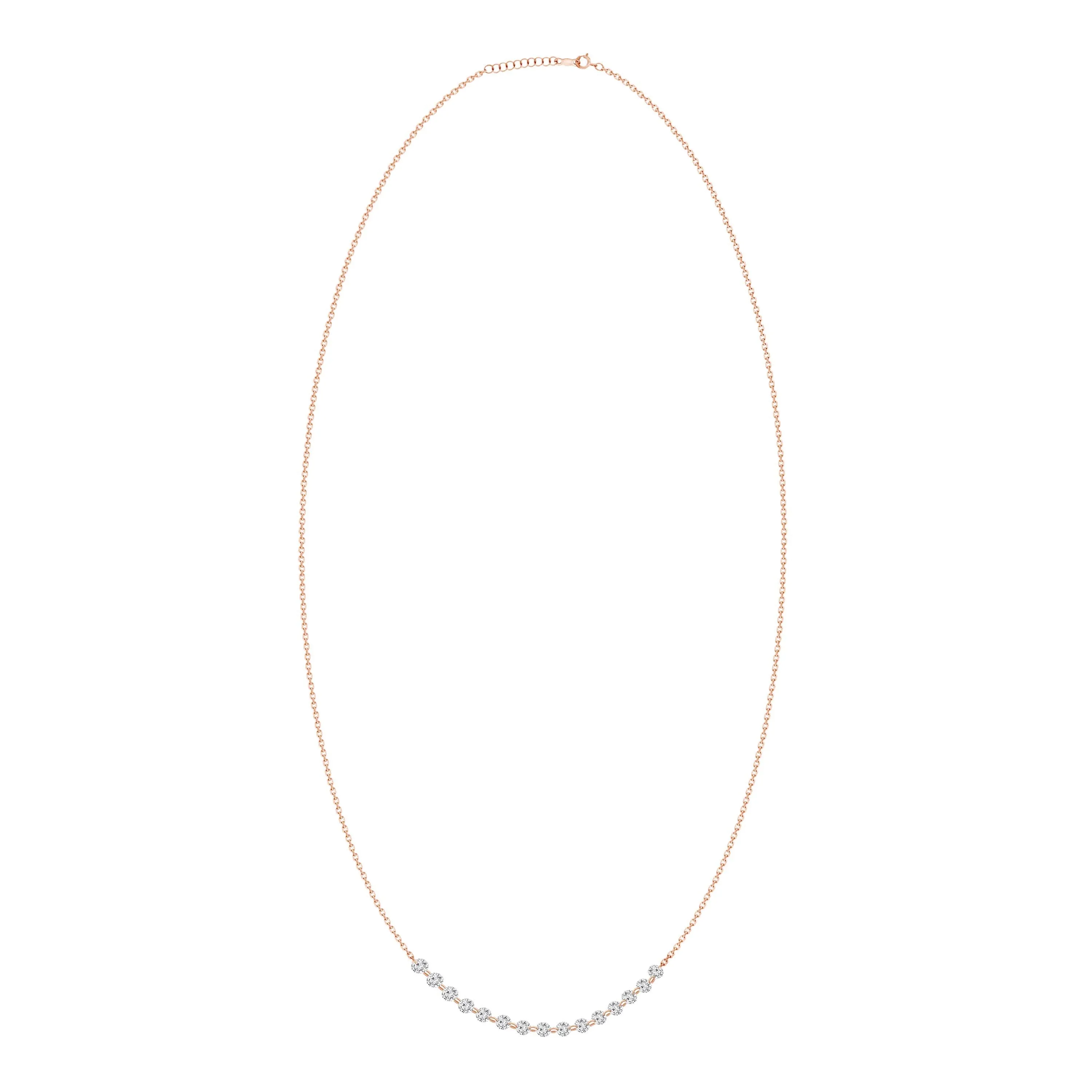 Floating Sequenced Diamond Necklace