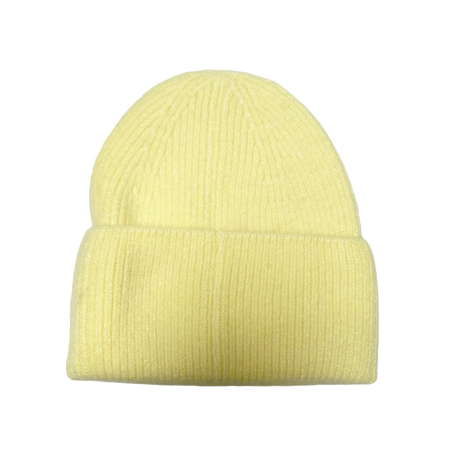 FLOOF Women's Wool Hat in Light Yellow, O/S