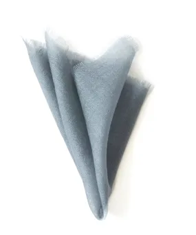 From The Road Marici Cashmere Pocket Square in Denim