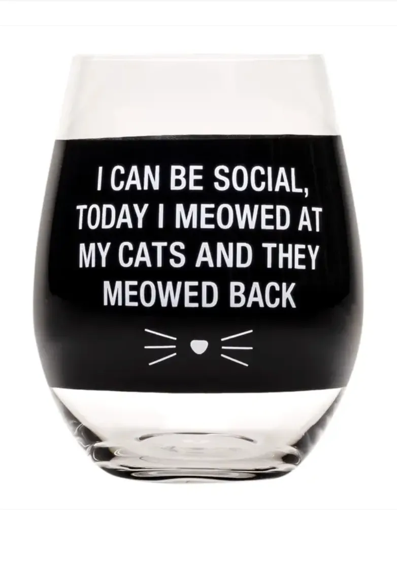 Funny Stemless 16 oz Wine Glass