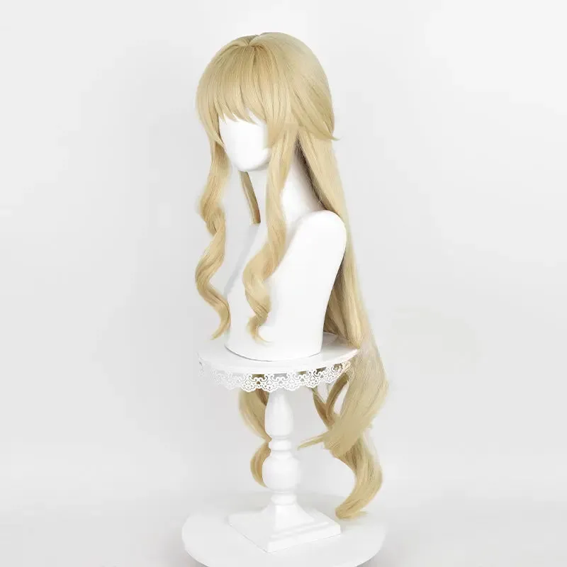 Genshin Impact Yuelyn Long Curly Blonde Cosplay Wig ON1311