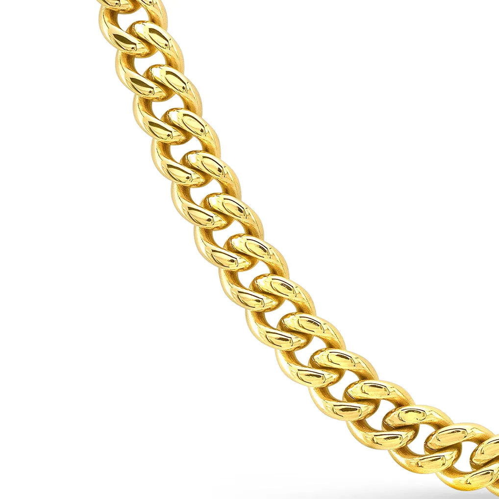 Gold Cuban Link Chain | 8mm | Stainless Steel