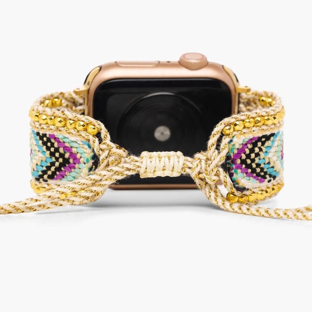 Golden Flower Apple Watch Strap