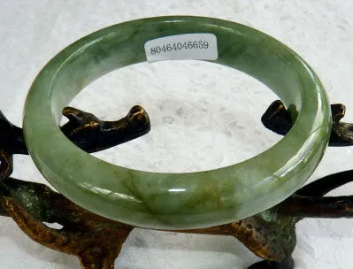 Good Green All Around Burmese Jadeite Bangle Bracelet 55 mm Grade A + Certificate (659)