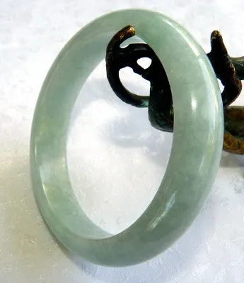 Good Green All Around Old Mine Burmese Jadeite Bangle Bracelet 56.5 mm (BB2958)