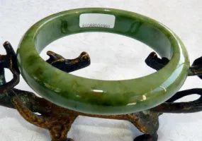 Good Green Burmese Jadeite Bangle Bracelet 60 mm Grade A + Certificate (4991)