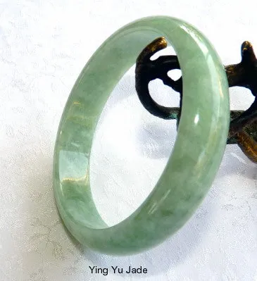 Gorgeous Green Burmese Jadeite Old Mine Bangle Bracelet 56 mm (BB2839)