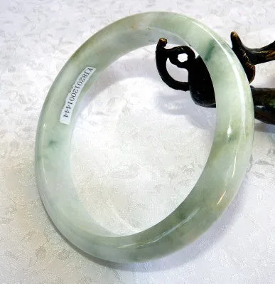 Green Veins Burmese Jadeite Bangle Bracelet Large/Men's 73 mm Grade A + Certificate (Y1444)