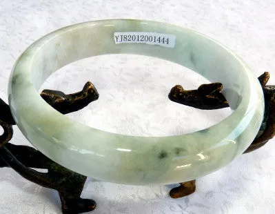 Green Veins Burmese Jadeite Bangle Bracelet Large/Men's 73 mm Grade A + Certificate (Y1444)