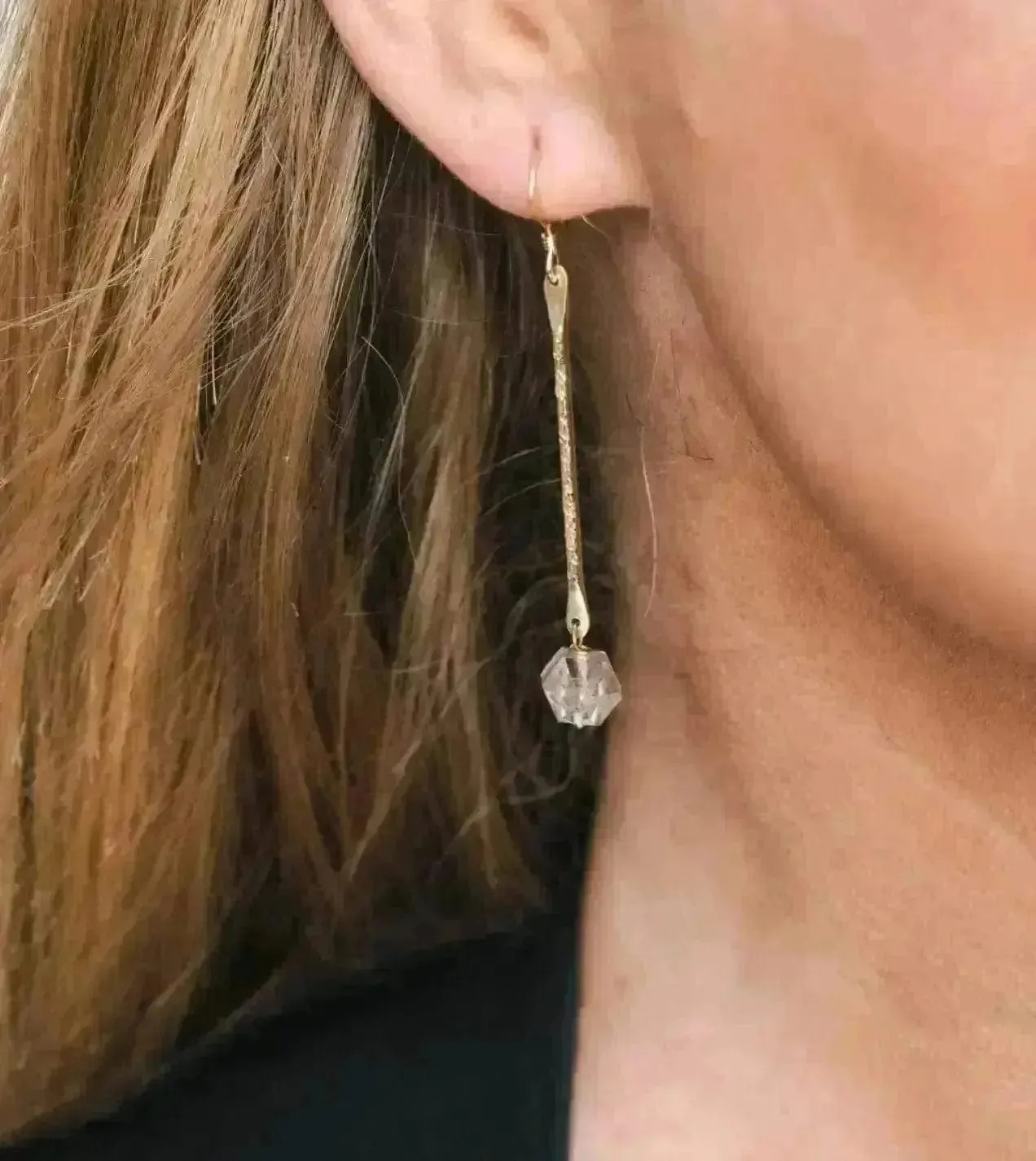 Herkimer Bar Earrings