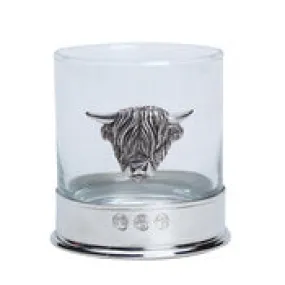 Highland cow whisky glass