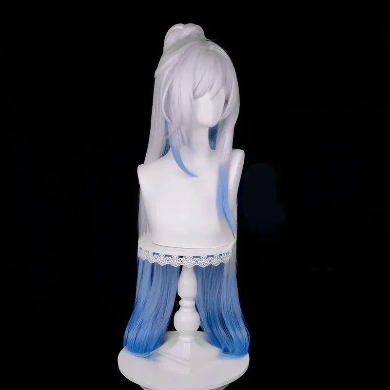 Honkai Star Rail Jingliu White Gradient to Blue Long Cosplay Wig ON1312