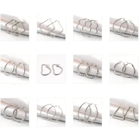 Hoop Earrings Complete Collection, 40 Sets, 1 Pair Each of Every Shape and Size