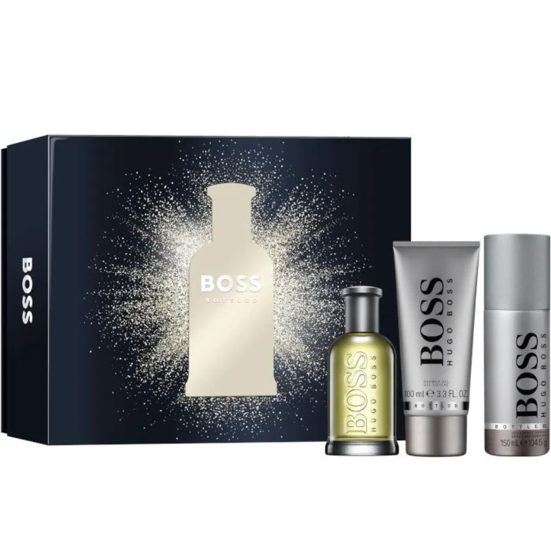 Hugo Boss Bottled Coffret Eau de Toilette 100 ml + Gel douche 100 ml + Déodorant 150 ml