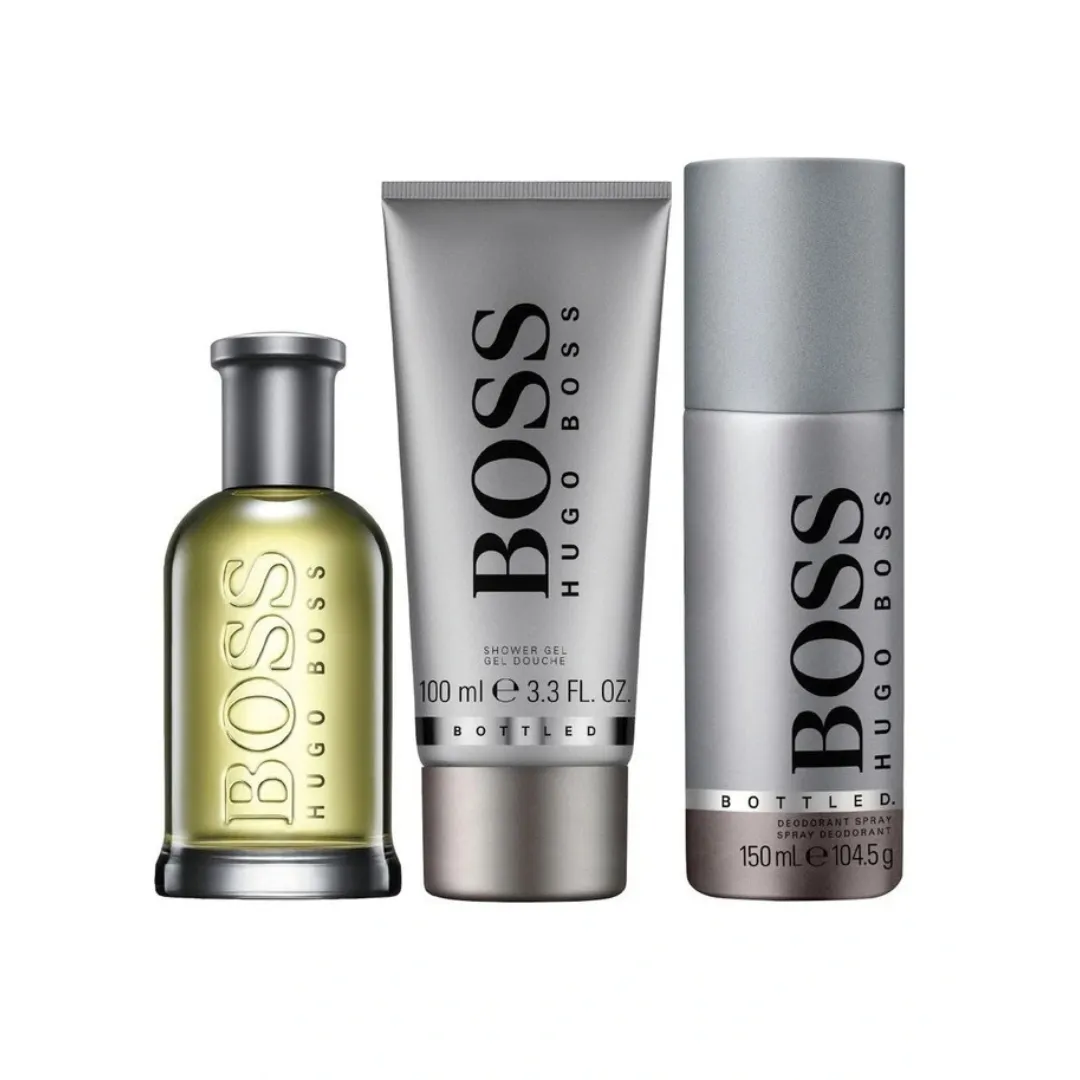 Hugo Boss Bottled Coffret Eau de Toilette 100 ml + Gel douche 100 ml + Déodorant 150 ml