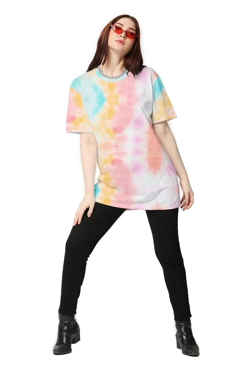 Ice Tie Dye Women Oversized T-Shirt