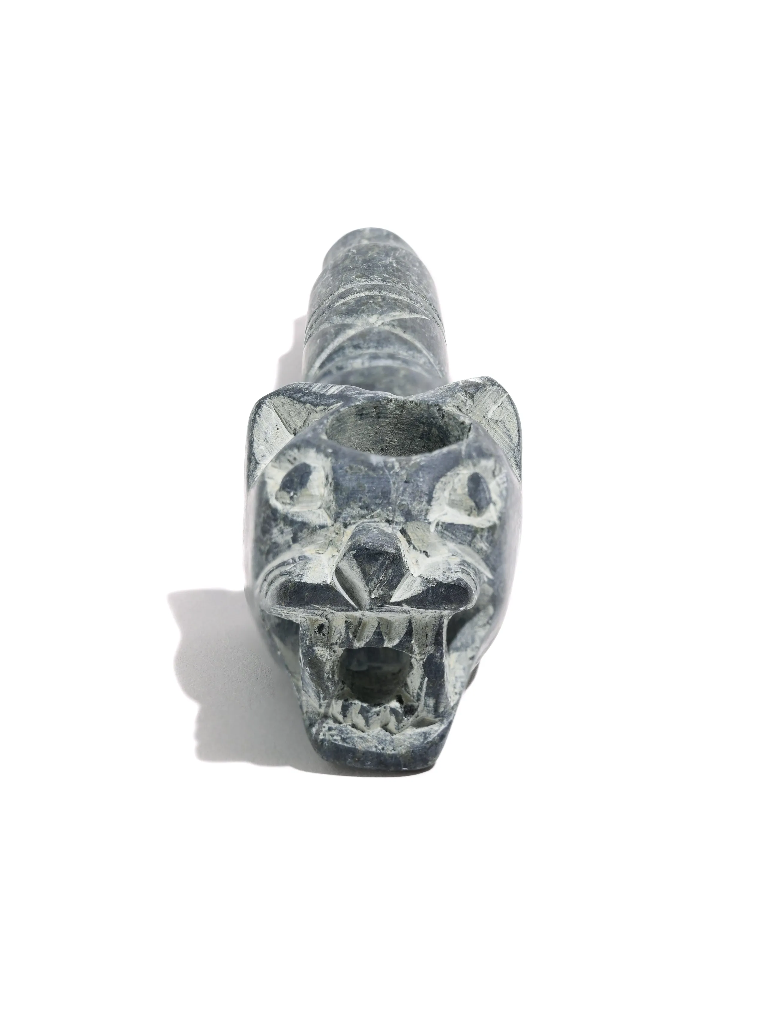 Jaguar Stone Carved Pipe