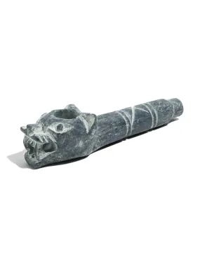 Jaguar Stone Carved Pipe