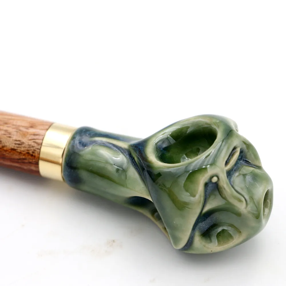 Koa Wood and Ceramic Manta Ray Pipe