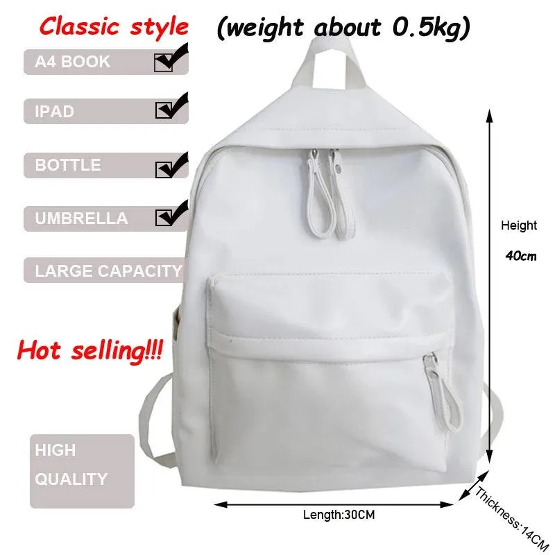 Large Capacity Leather School Bags - Teenager Cool Backpack WV1248