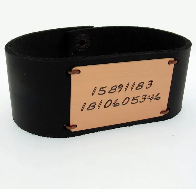 Leather Cuff - Wide Bracelet for Men