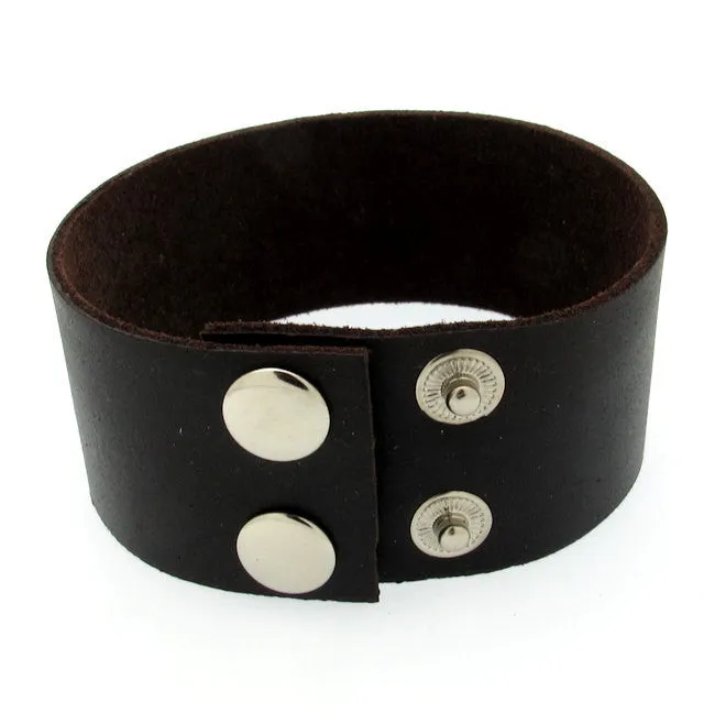 Leather Cuff - Wide Bracelet for Men