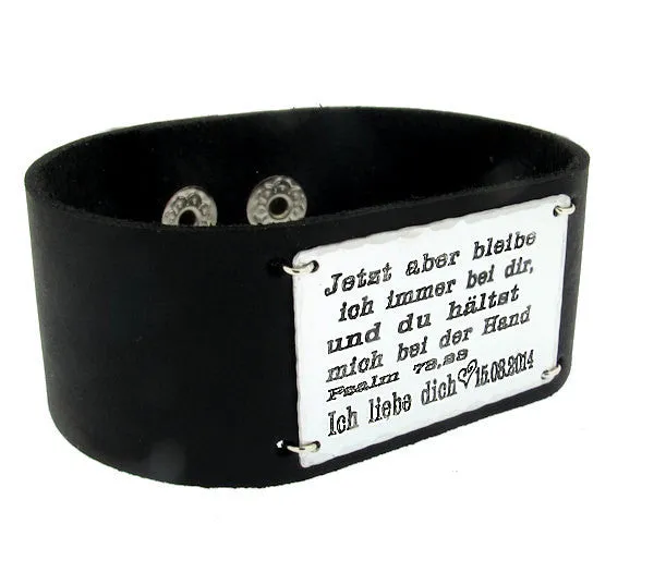 Leather Cuff - Wide Bracelet for Men