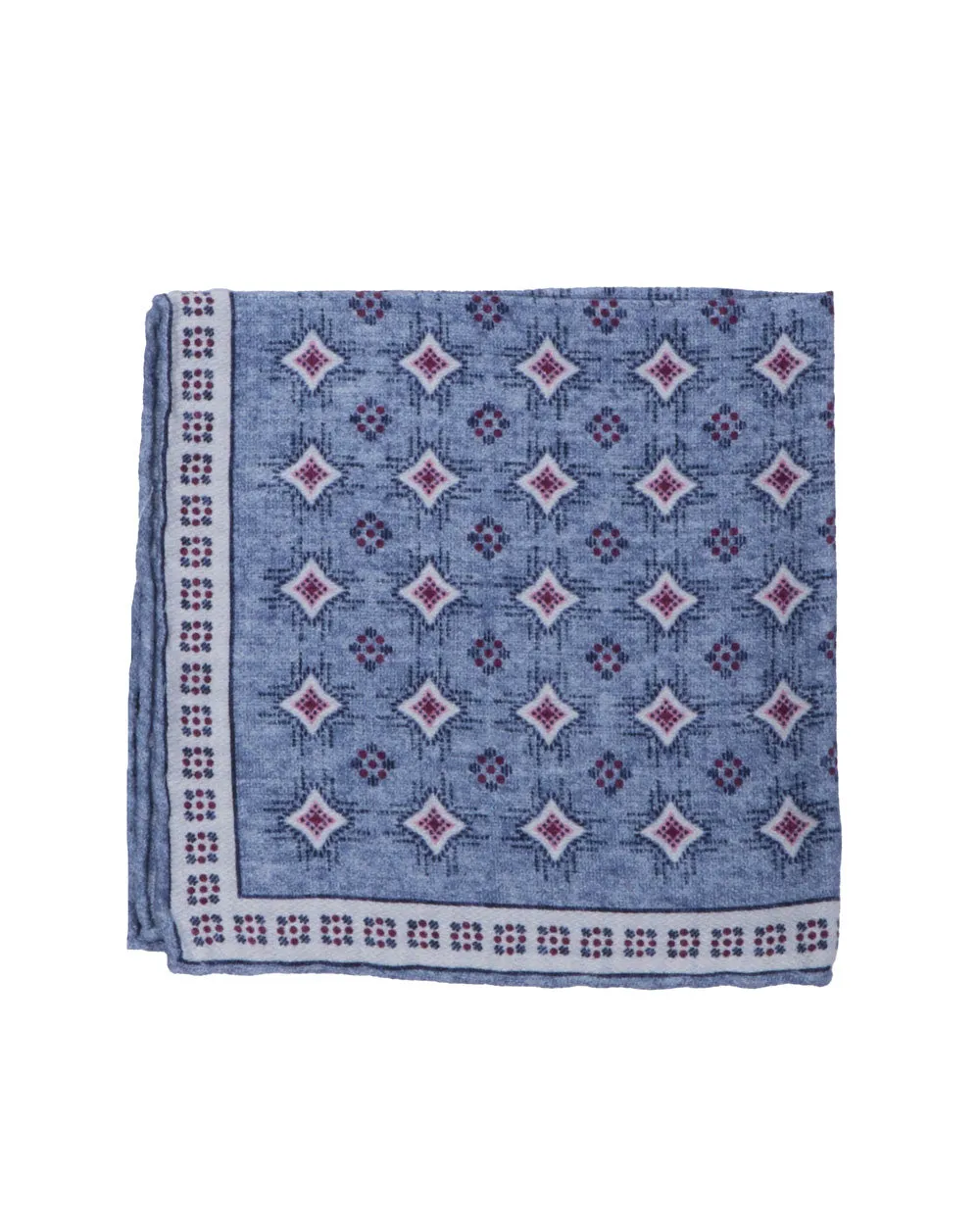 Light Blue Motif Pocket Square