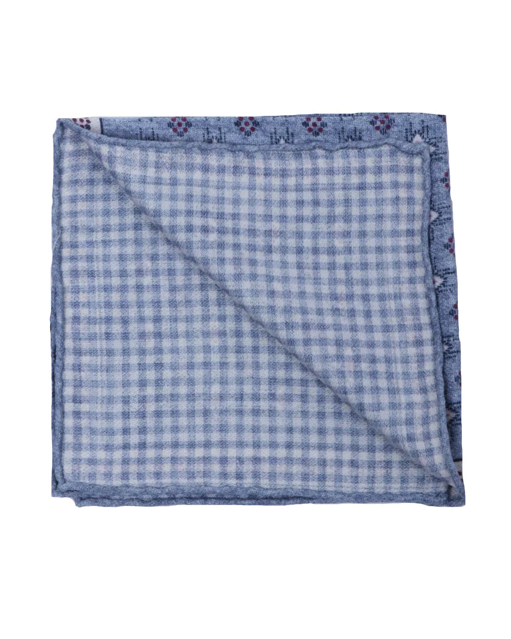 Light Blue Motif Pocket Square