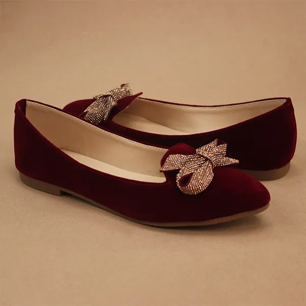 Maroon Fancy Pumps for Women