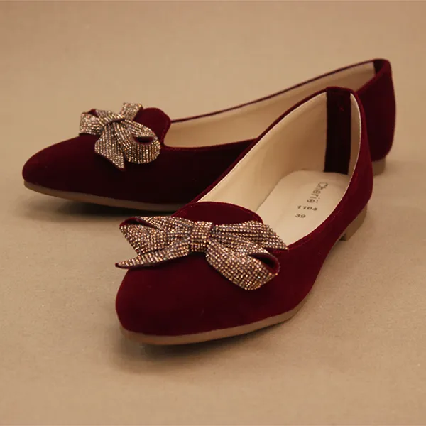 Maroon Fancy Pumps for Women