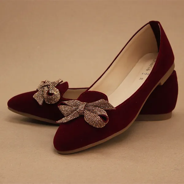 Maroon Fancy Pumps for Women